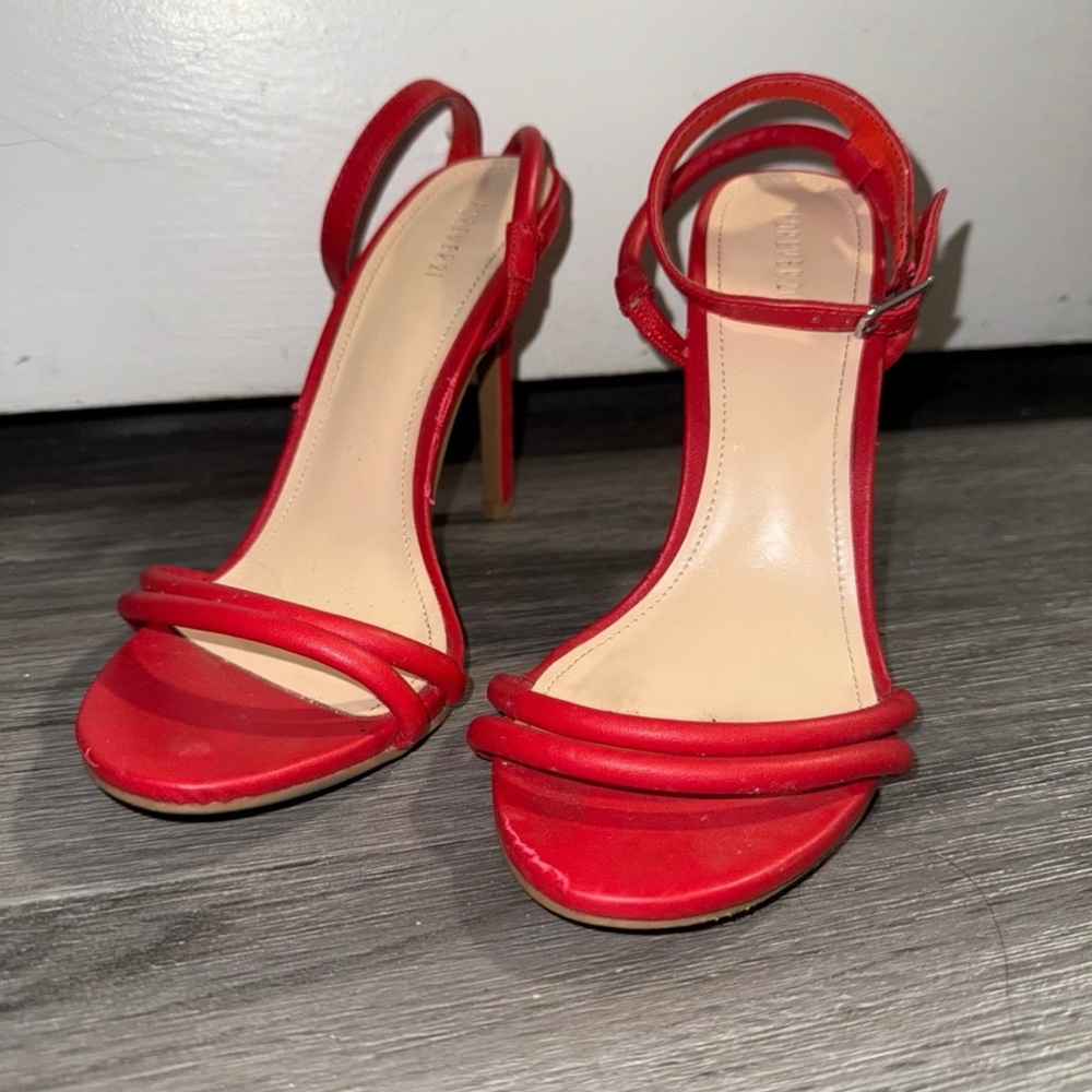 Elegant Red Strappy Heels